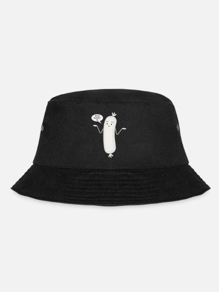 Weiss wurscht is - Spruch Wurst Lustige Weißwurst - Bucket Hat - Schwarz