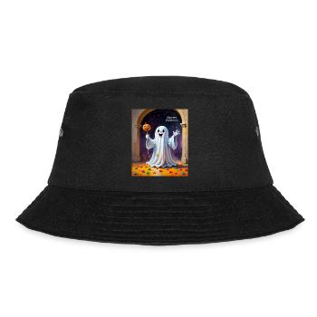 Cheerful Ghost with Pumpkin - Bucket Hat - black - Front - Lela (165cm)