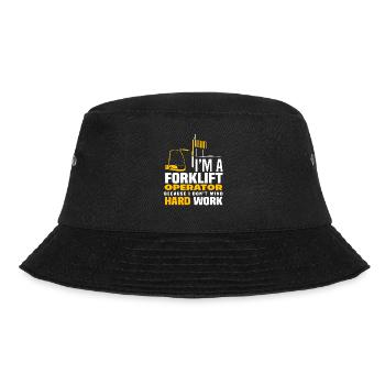 Ich Bin Gabelstaplerfahrer Weil Ich Harte Arbeit - Bucket Hat - Schwarz - Vorne - Lela (165cm)