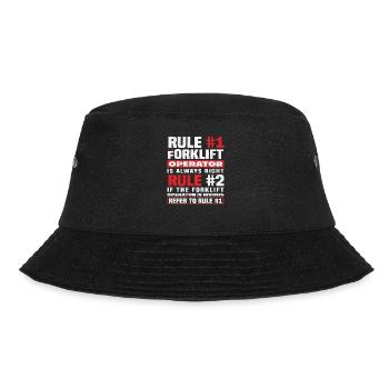 Gabelstaplerfahrer Regel Nummer Eins - Bucket Hat - Schwarz - Vorne - Lela (165cm)