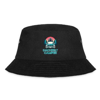 Dachzelt Camper Retro Dachzeltcamping Autodachzelt - Bucket Hat - Schwarz - Vorne - Lela (165cm)