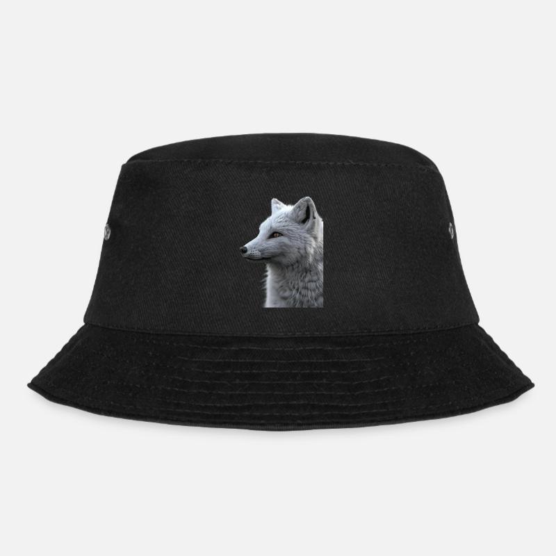 Polar fox - Bucket Hat - black
