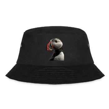 Papageientaucher - Bucket Hat - Schwarz - Vorne - Lela (165cm)