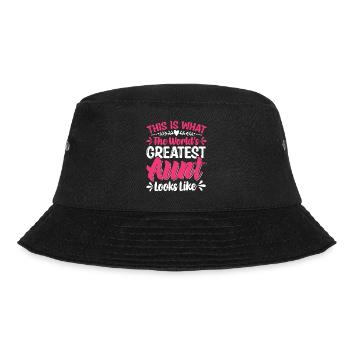 World Best Great Aunt Matching Gifts Toddlers Boys - Bucket Hat - Schwarz - Vorne - Lela (165cm)