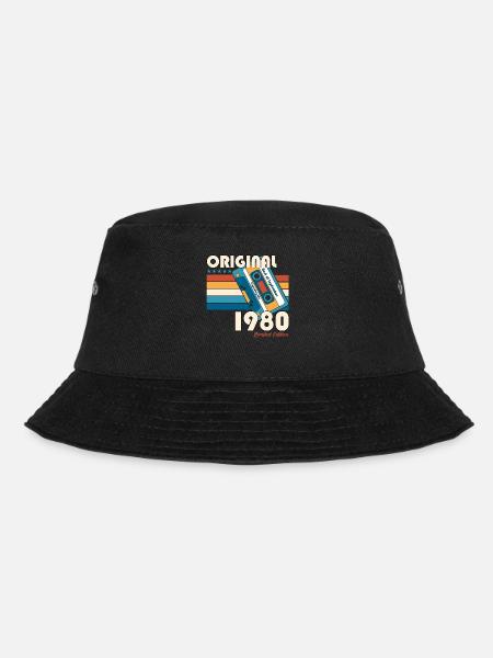 44. Geburtstag Vintage September 1980 Kassette 80 - Bucket Hat - Schwarz