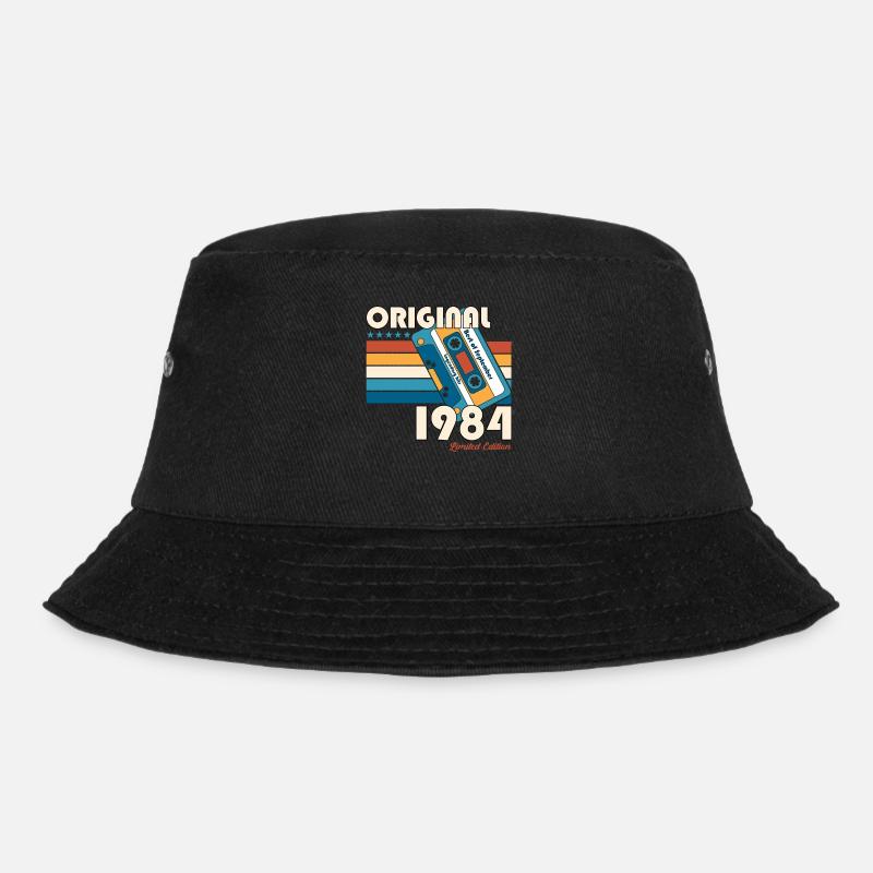 40. Geburtstag Vintage September 1984 Kassette 84 - Bucket Hat - Schwarz