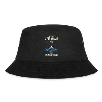 Entdecke den Wald - Natur Wandern Outdoor - Bucket Hat - Schwarz - Vorne - Lela (165cm)