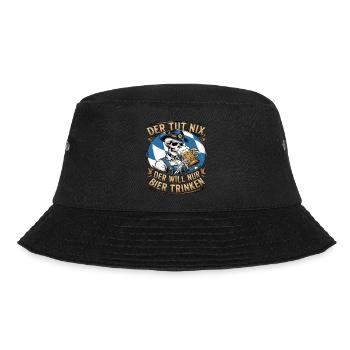 He doesn't do anything, he just wants to drink beer - Bucket Hat - black - Front - Lela (165cm)