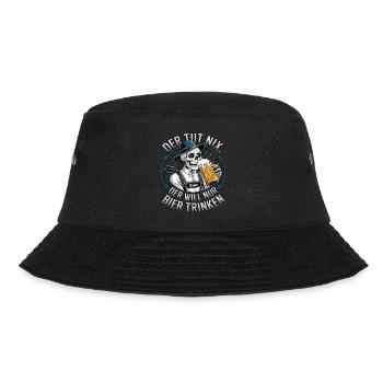 Der Tut Nix, Der Will Nur Bier Trinken - Bucket Hat - Schwarz - Vorne - Lela (165cm)