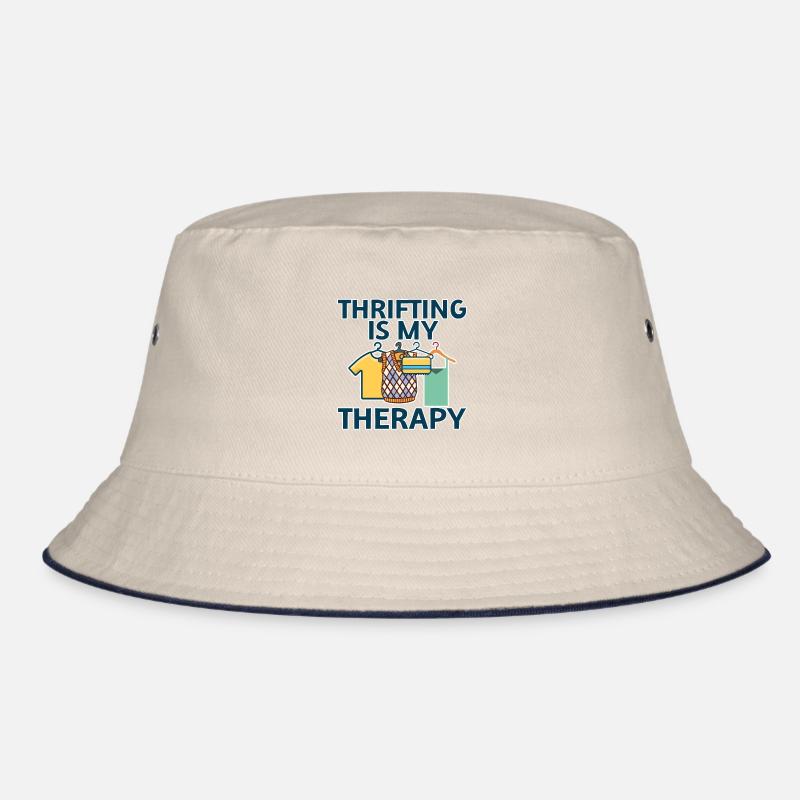 Thrifting Is My Therapy 4 Bucket Hat