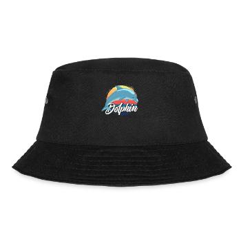 Nostalgic Dolphin Sunset Design - Bucket Hat - black - Front - Lela (165cm)