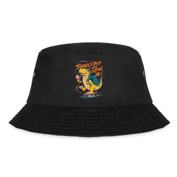 T-Rex Tonsils Out Cream In Tonsillectomy - Bucket Hat - black - Front - Lela (165cm)