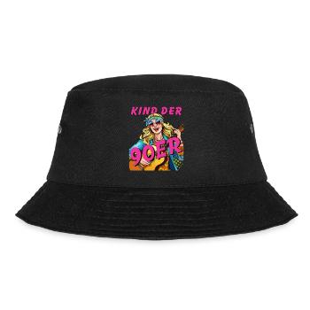 FRAU KIND DER 90er - Bucket Hat - Schwarz - Vorne - Lela (165cm)
