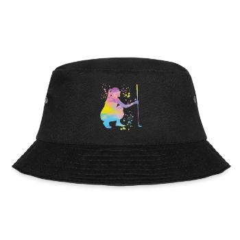 Golfer Colorsplash Kinder Miniaturgolf - Bucket Hat - Schwarz - Vorne - Lela (165cm)