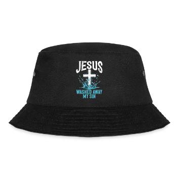 Baptism Baptized Christian Jesus God - Bible - Bucket Hat - black - Front - Lela (165cm)