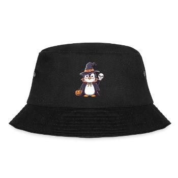 Pingouin Halloween Sorcier avec citrouille et - Bob - noir - Devant - Lela (165cm)