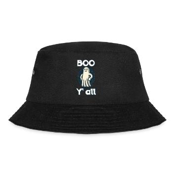 Last Minute Kostüm Lustiges Gespenster Design - Bucket Hat - Schwarz - Vorne - Lela (165cm)