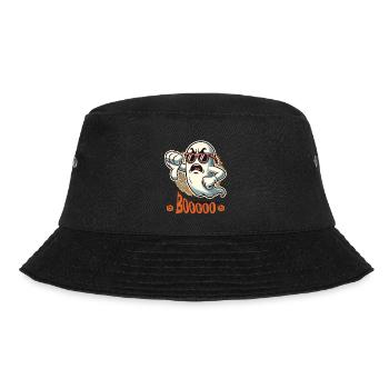 Booing Ghost Funny Halloween Ghost Design - Bucket Hat - black - Front - Lela (165cm)
