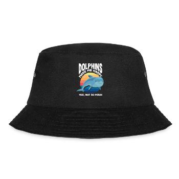 Delfine Machen Mich Glücklich, Du Nicht So Sehr - Bucket Hat - Schwarz - Vorne - Lela (165cm)