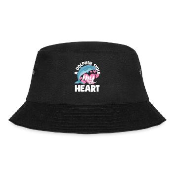 Ein Delfin Hat Mein Herz Gestohlen - Bucket Hat - Schwarz - Vorne - Lela (165cm)
