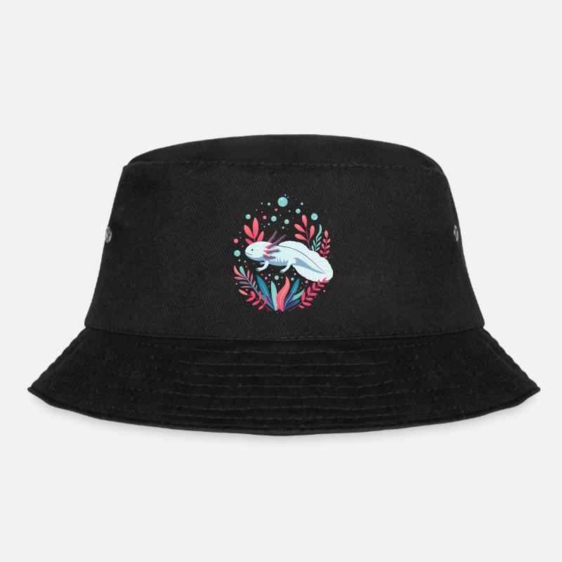 Axolotl - Bucket Hat - Schwarz