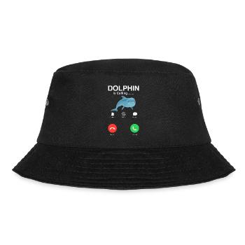 Dolphin Calls Humorous Graphic - Bucket Hat - black - Front - Lela (165cm)