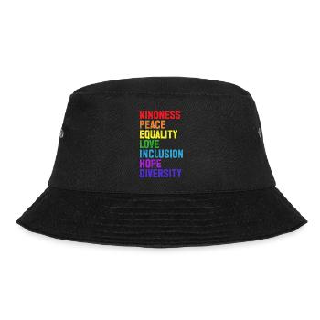 Gleichheit LGBTQ Rainbow Flag LGBTQ Stolz - Bucket Hat - Schwarz - Vorne - Lela (165cm)