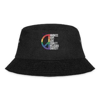 Gleichheit LGBTQ Rainbow Flag LGBTQ Stolz - Bucket Hat - Schwarz - Vorne - Lela (165cm)