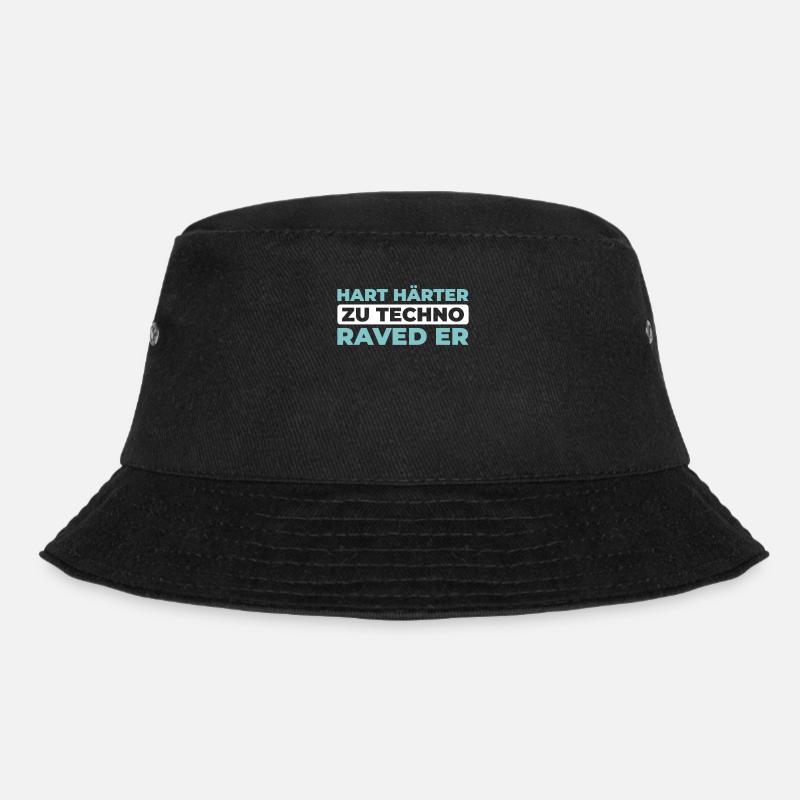 Techno Raver - Bucket Hat - Schwarz