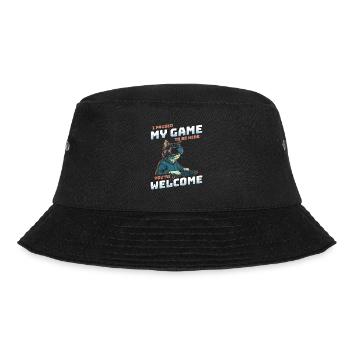 I just paused my game to be here - Katze am Zocken - Bucket Hat - black - Front - Lela (165cm)