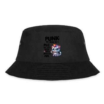 Punk Rock - Ich bin alt aber Punk ist nicht tot - Bucket Hat - Schwarz - Vorne - Lela (165cm)