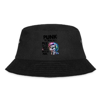Punk Rock - I'm old but punk is not dead - Bucket Hat - black - Front - Lela (165cm)