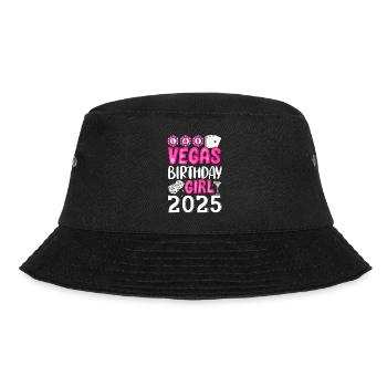 Vegas Birthday Girl 2025 - Bucket Hat - Schwarz - Vorne - Lela (165cm)
