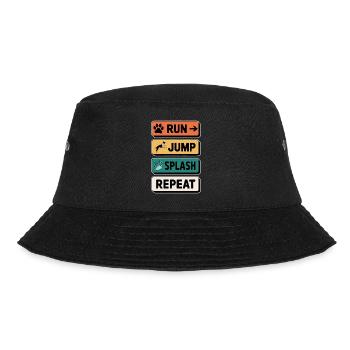 Dock Diving Spruch Dog Diving Dock Diving Geschenk - Bucket Hat - Schwarz - Vorne - Lela (165cm)