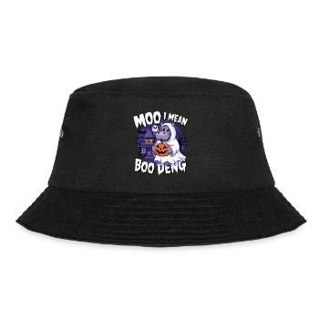 Funny Hippo Halloween Ghost Costume Boo Deng Pun - Bucket Hat - Schwarz - Vorne - Lela (165cm)