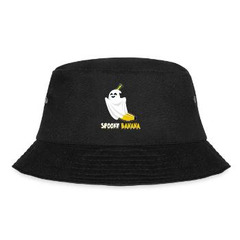 Halloween Kostüm Kinder SPOOKY BANANA Lustiges - Bucket Hat - Schwarz - Vorne - Lela (165cm)