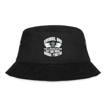 Smudge Dad Like A Regular Dad But Way More - Bucket Hat - Schwarz - Vorne - Lela (165cm)
