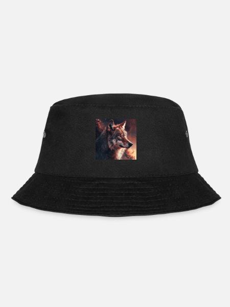 Wolf - Bucket Hat - Schwarz