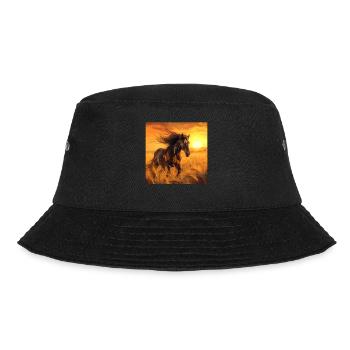 Pferd - Bucket Hat - Schwarz - Vorne - Lela (165cm)