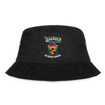 Legends don't age, they go camping - Bucket Hat - black - Front - Lela (165cm)
