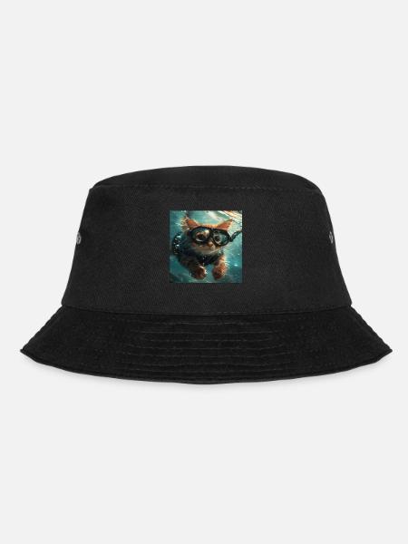 Cat - Bucket Hat - black