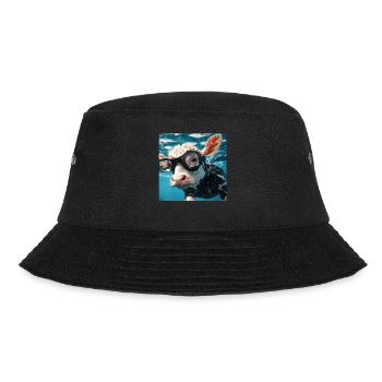 Kuh - Bucket Hat - Schwarz - Vorne - Lela (165cm)