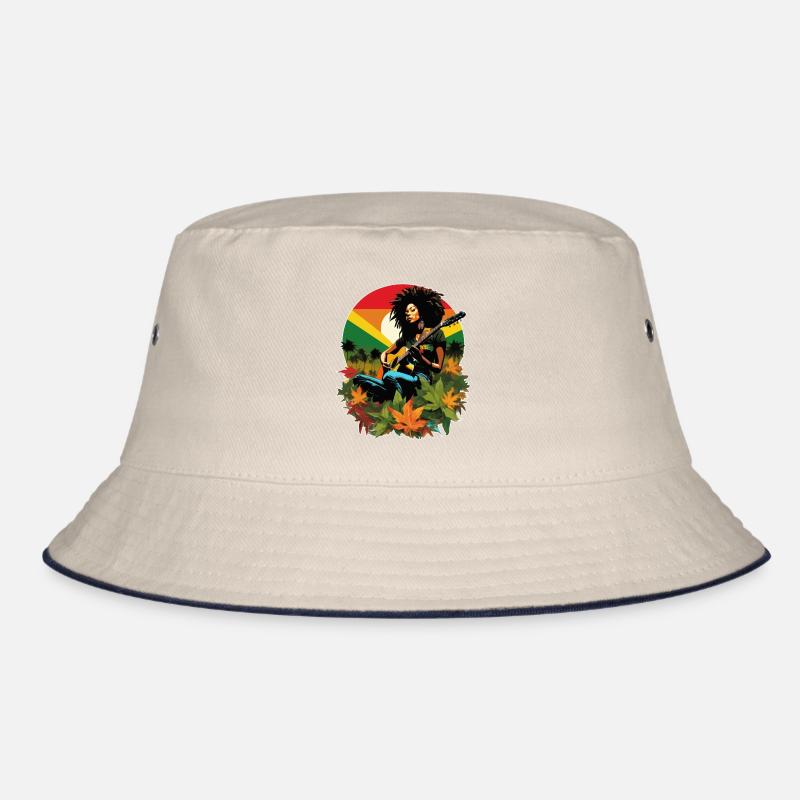 Guitariste rastafari dans le style reggae Bob