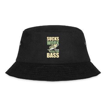 Barsch Angeln Barsch Angler - Bucket Hat - Schwarz - Vorne - Lela (165cm)