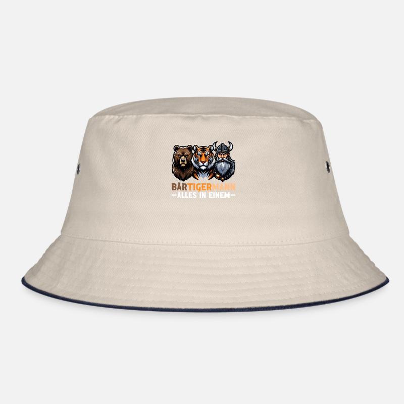 BÄRTIGERMANN Wikinger Bart Mann Tiger Lustige Bucket Hat