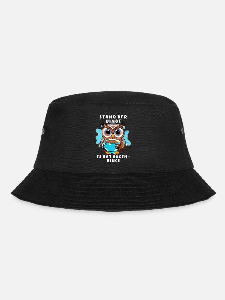 EULE STAND DER DINGE HAT AUGENRINGE - Bucket Hat - Schwarz