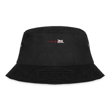 Eisenbahn Herzschlag Lokomotive - Bucket Hat - Schwarz - Vorne - Lela (165cm)