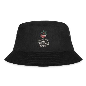 Gefüllt Mit Weihnachtlichem Geist und Festlichen - Bucket Hat - Schwarz - Vorne - Lela (165cm)