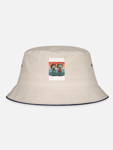 Halloween Kostüm Kinder GHOUL GANG Gruseliges - Bucket Hat - Natur/Navy - Vorne