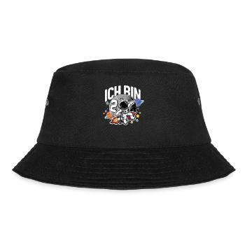 2. Geburtstag Jungen 2 Jahre Astronaut Geburtstag - Bucket Hat - Schwarz - Vorne - Lela (165cm)
